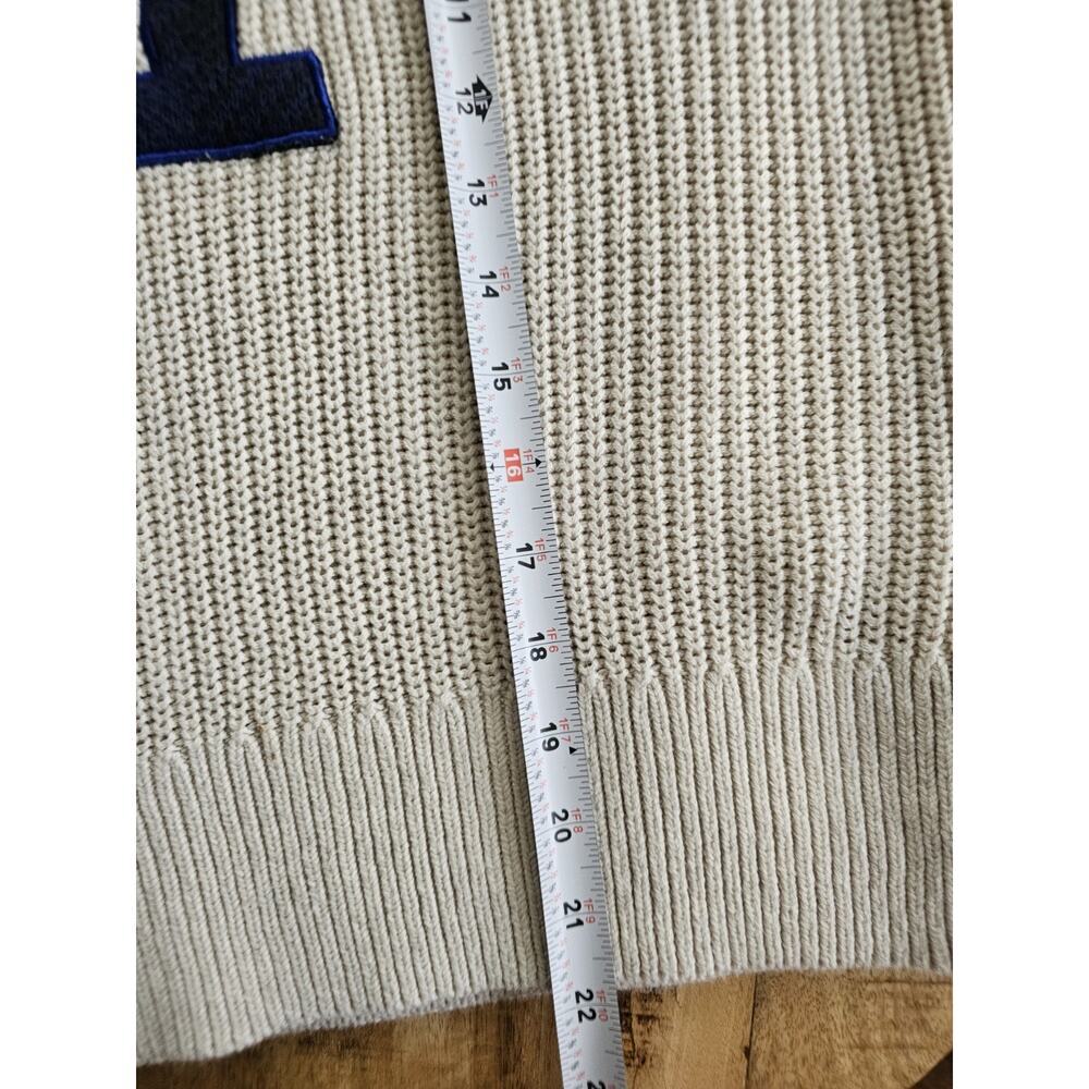 Tommy Hilfiger Monogrammed Applique Relaxed Sweater Size S Preppy - Picture 9 of 11